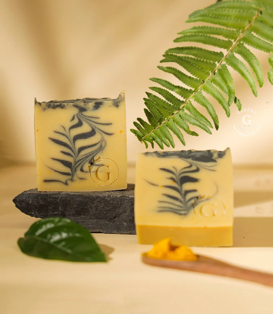 Golden Glow Handmade Soap Bar -With Wild turmeric neem and nettle