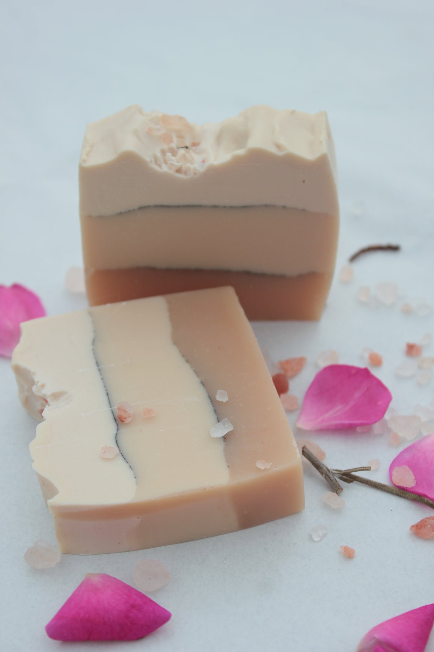 Handmade cold processed soap made of French Rose clay by Gaia and You