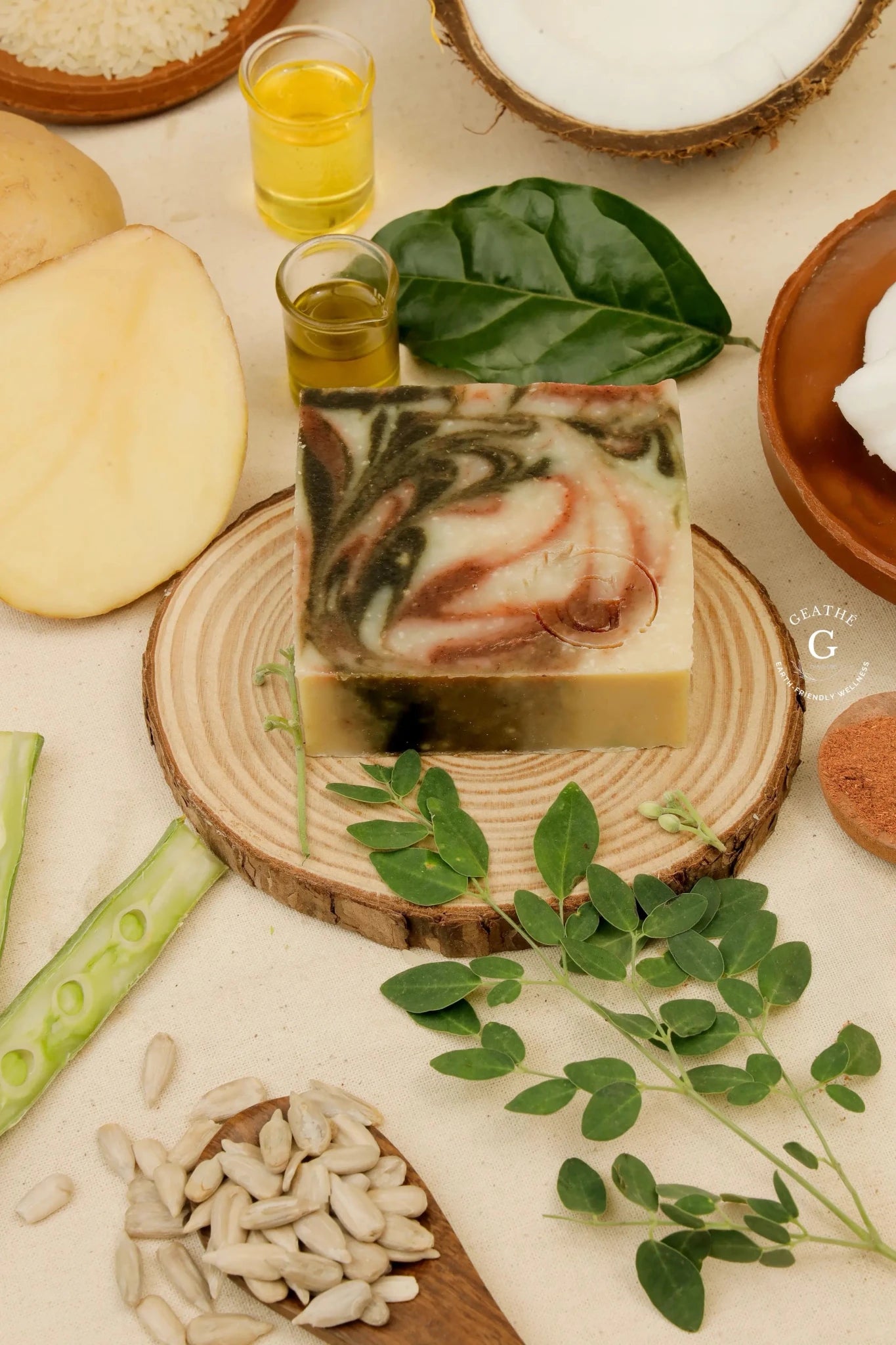 Radiance Handmade Soap Bar - The Manjistha Moringa Potato Juice  Bar